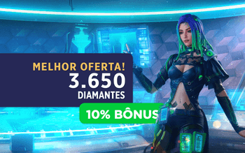 Free Fire - 3.650 Diamantes + 10% Bônus